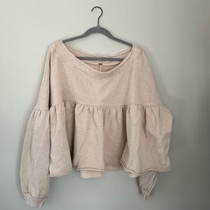 FREE PEOPLE Peplum Sweatshirt